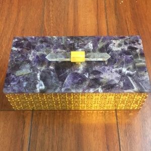 Kendra Scott Amethyst Rectangle Filigree Box. NIB.